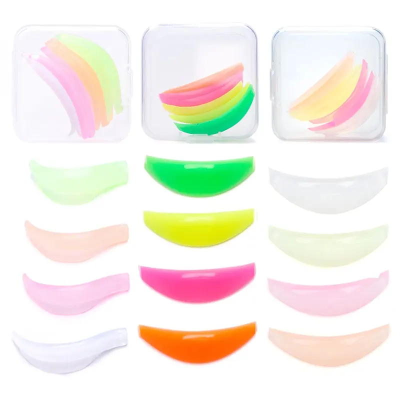 Silicone Eyelash Perm Pad Lifting Lashes Rods Shield Recycling 3D Eyelash Curler Accessories Applicator Makeup Tools 4 Pairs