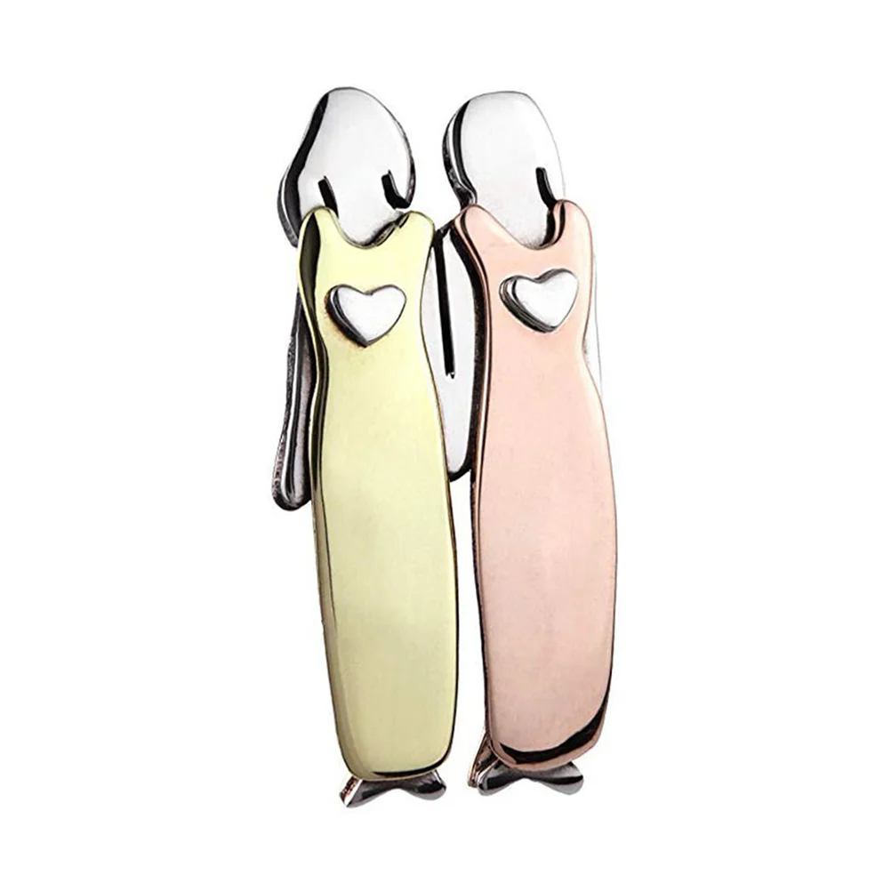Christmas Gifts Rose Pin Women Accessories Jewelry Alloy Lapel Pin Sister Brooch Pin Best Friends Brooch Pin Enamel Lapel Pin