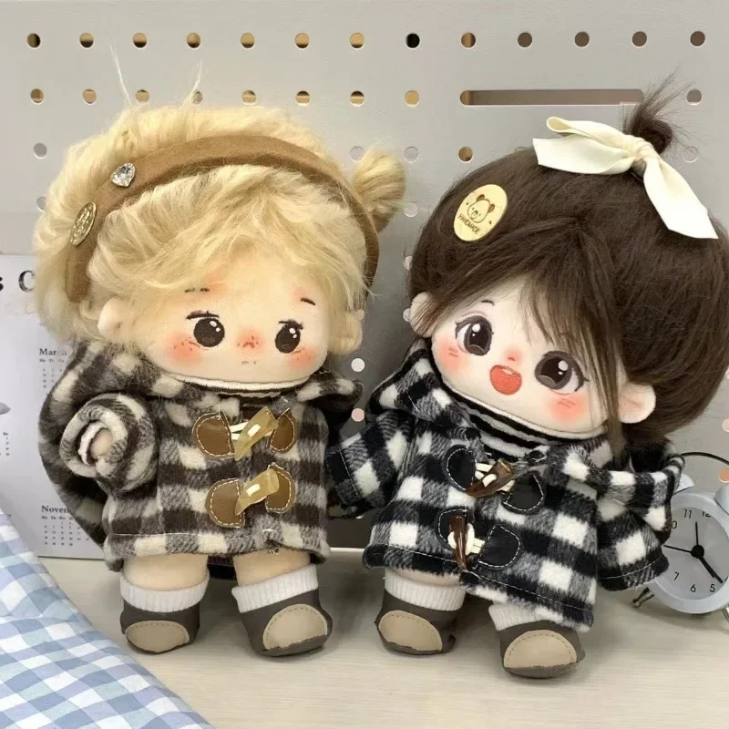 20cm cotton doll clothing cute Korean cowhide button coat doll clothing in stock 2