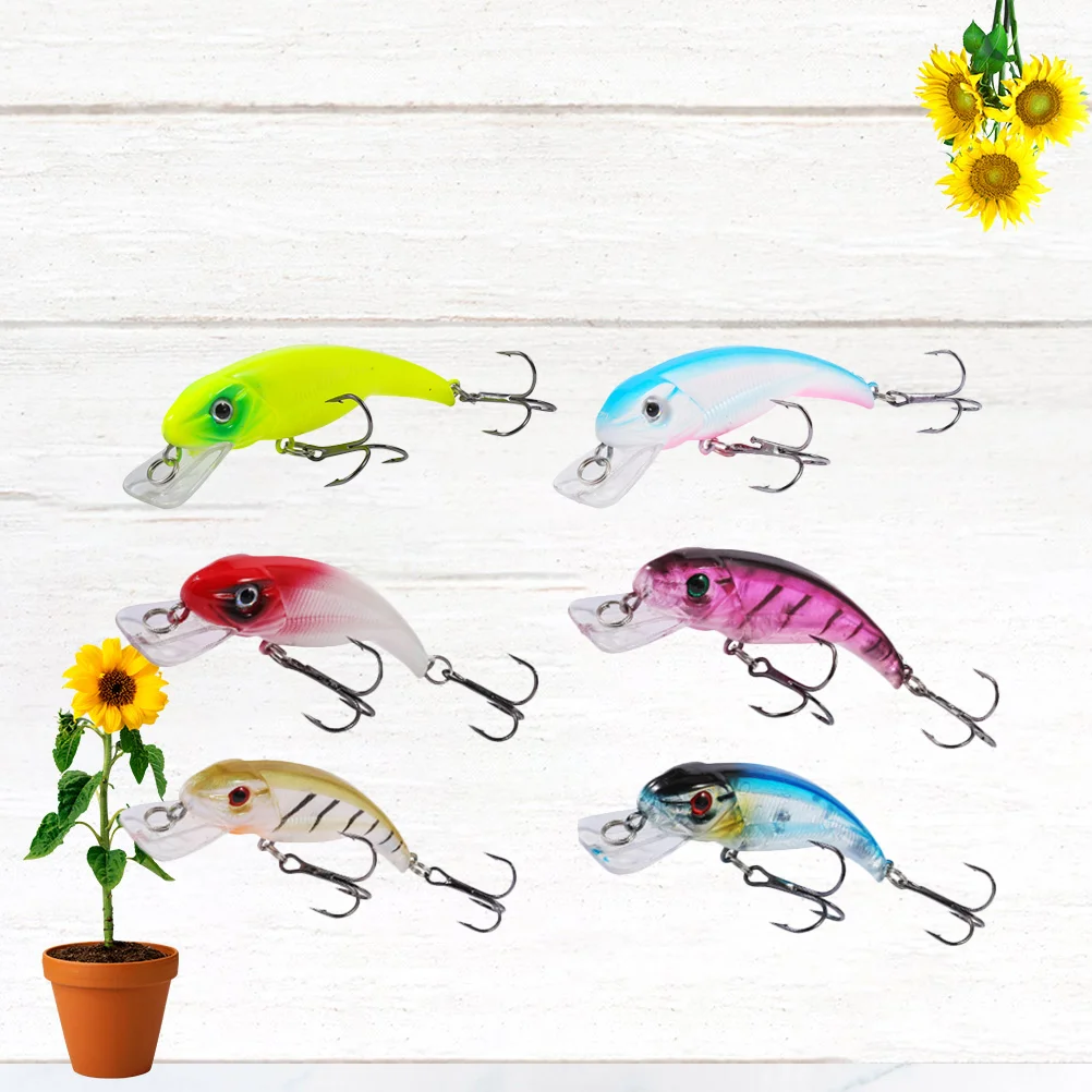 

6pcs Artificial Fishing Fishing Baits Tackle for Kids Home Outdoor Saltwater Freshwater Topwater Fishing 77CM 63G ( )