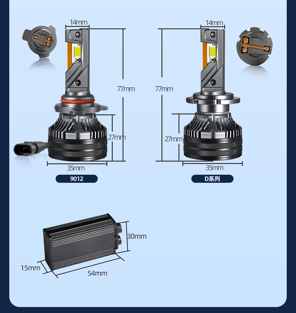 K6C K7C Kupferrohre LED-Scheinwerferlampen Leistungsstark 170 W 170000 LM 6000 K H1 H7 H11 H8 9005 9006 9012 D1S D2S D3S D4S H4 Autolichter – Detail 19