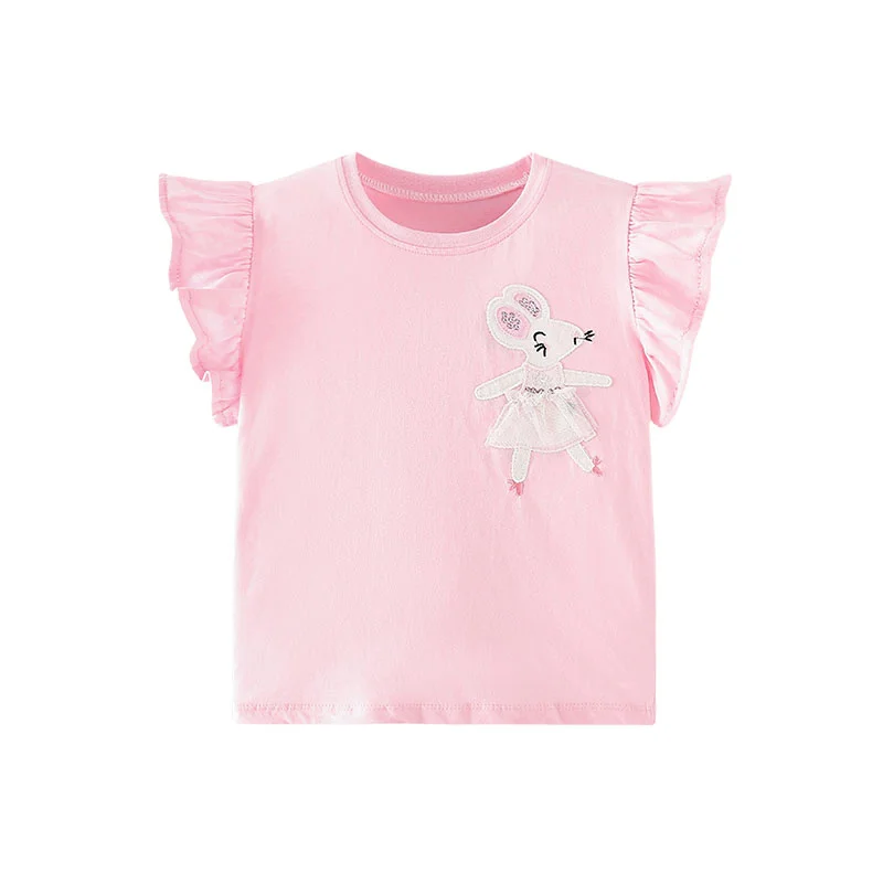 Jumping Meters 2-7T Girls Tops Hot Selling Animals Print Summer Girls Tshirts Baby Clothes Children's Tees Costume