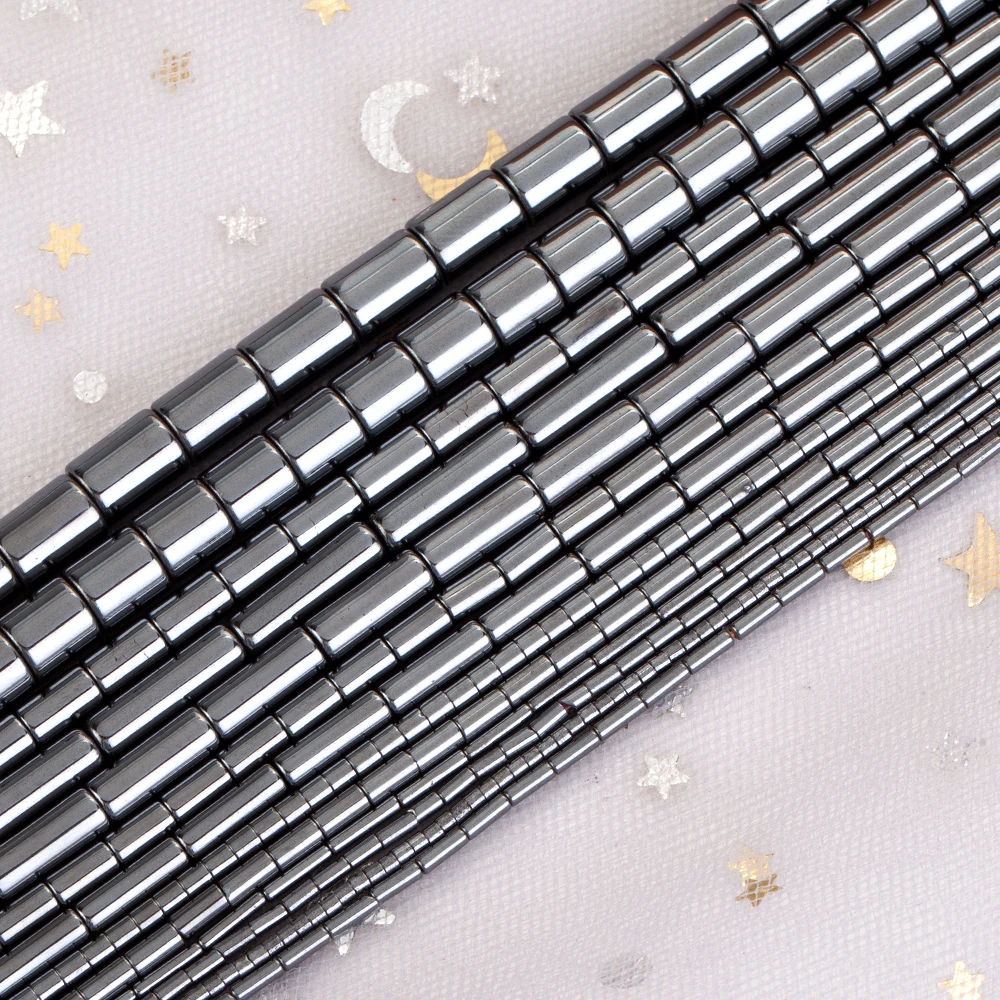 Natural Stone Beads Natural Hematite Stone Beads Star Heart Arrow Cylinder Cross Shape Spacer Beads Jewelry Making Findings DIY Charms Bracelets