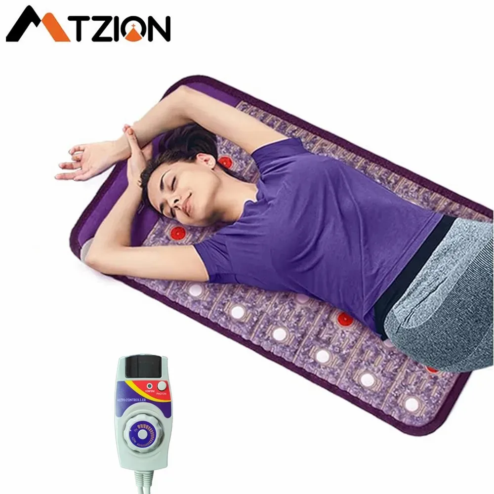 Jade Massage Pad with Far infrared treatment Help to Treat Body Fatigue,Pain Relief,Cell Metabolism,Improve Sleep,Relieve Stress