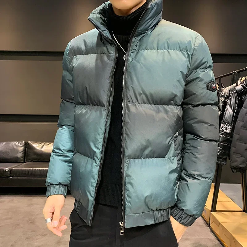 Winter Jacket Men's Cotton Jacket Korean Fashion Street Casual Jacket Men's Fashion Clothing Stand Collar Coat