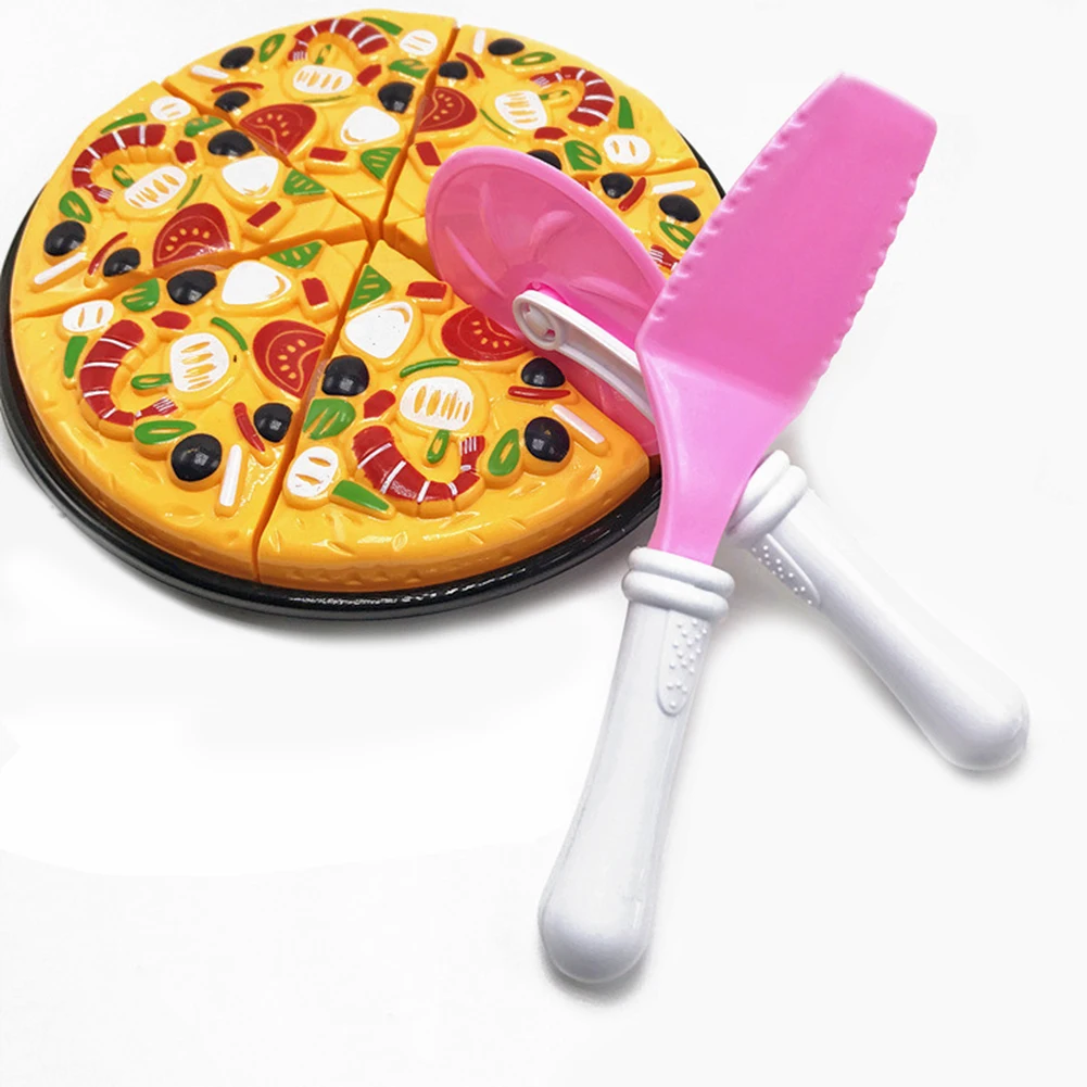9Pcs Food Pretend Play Pizza with Cutter & Shovel Pizza Cutting Toy Creative Pretend Cooking for Boys Girls