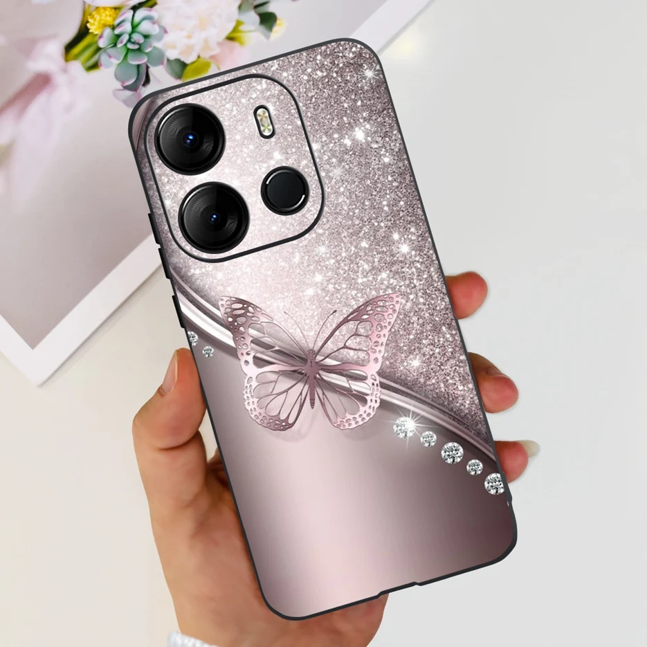 Colorful Painted Back Cover Clear Silicone Soft Slim Phone Case