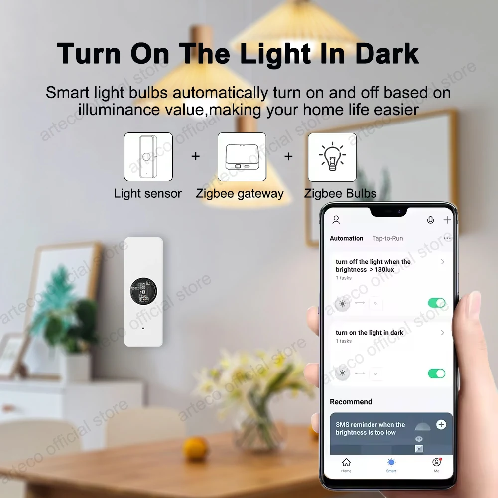 Tuya ZigBee Light Lux Sensor Luminance Sensor Home Automation