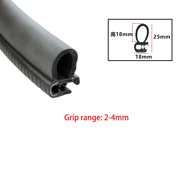 Durable U-Type Rubber Edge Guard - Anti-Collision & Waterproof Sealing Strip