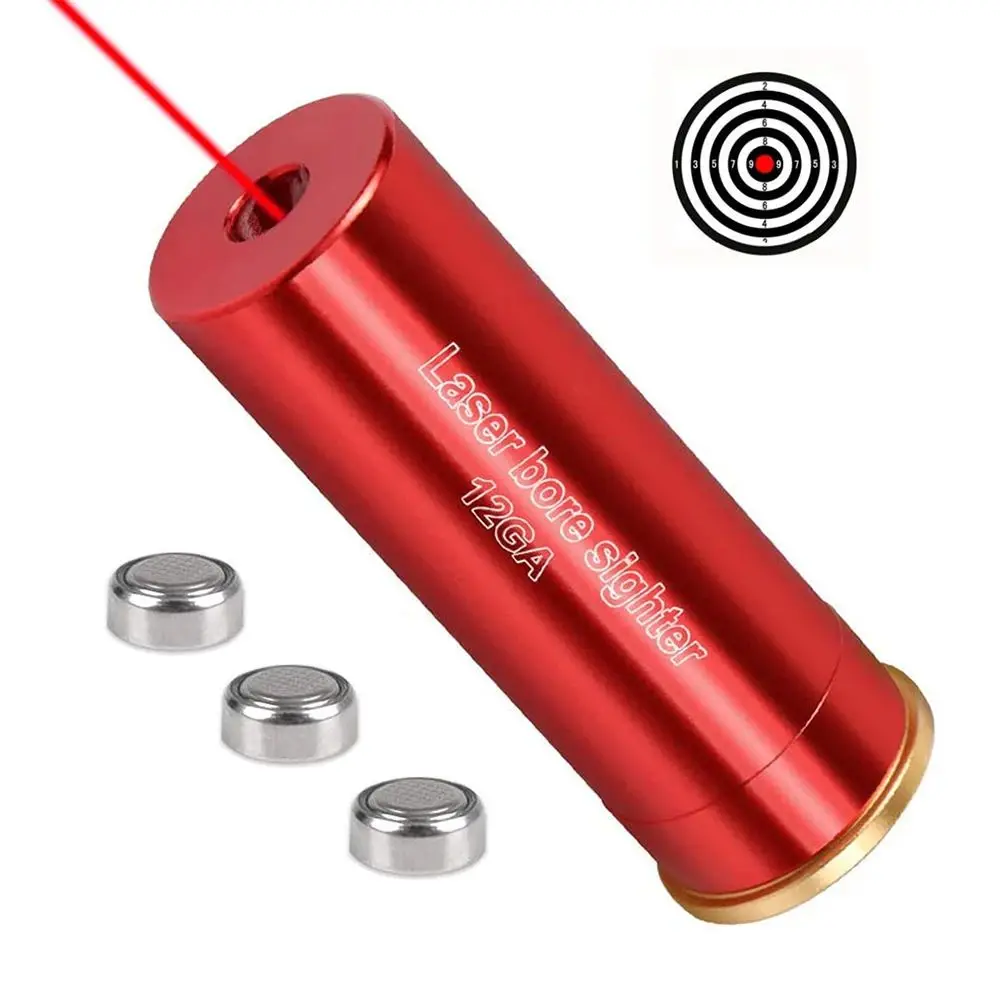 

12GA Red Dot Laser Bore Sight Horizontal laser calibrator with battery