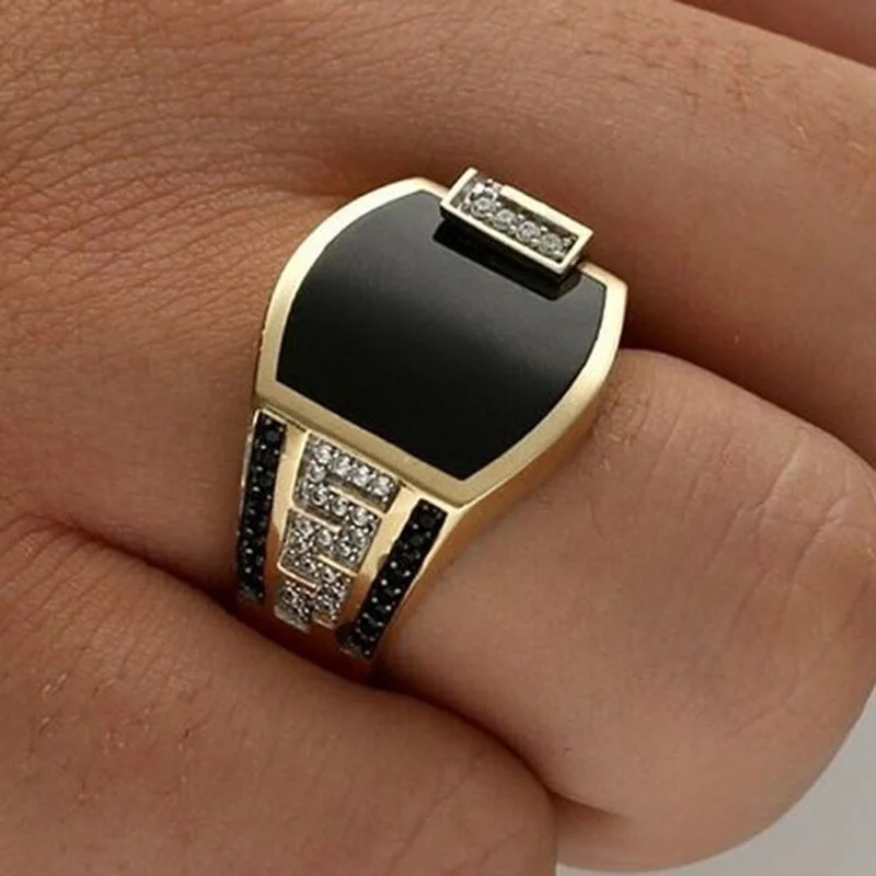 Anillo Vikingo Ajustable Para Hombre - Con Strass/Circonita, Estilo Punk/Gótico, Regalo Para Hombres Y Niños