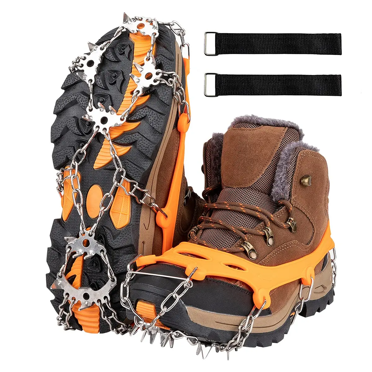 

24 Spikes Spikes Ice Stud Anti Slip Shoes Stainless Steel Spikes Safety Protection Fishing Walking Climbing Hiking in Snow Ice