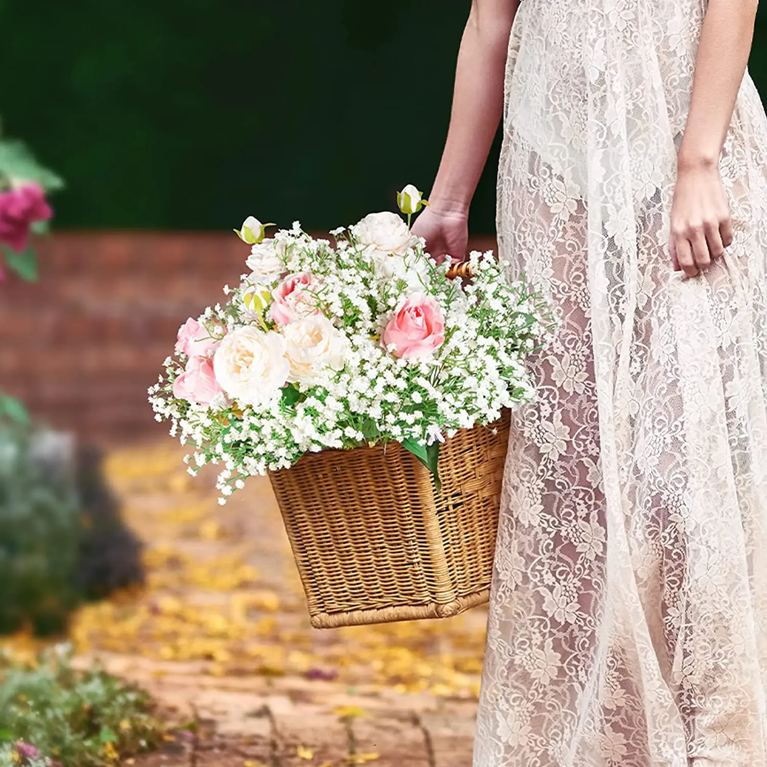 90Heads 52cm Babies Breath Artificial Flowers Plastic Gypsophila DIY Floral Bouquets Arrangement for Wedding Home Decoration