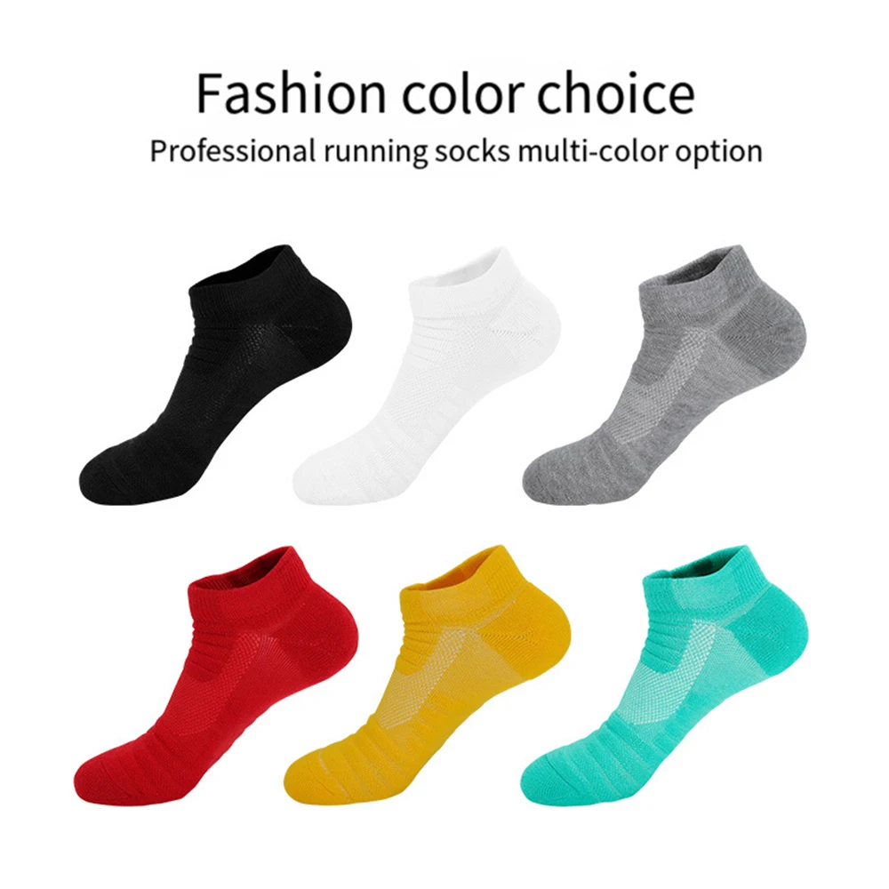 Marathon running socks men's towel bottom thickened anti slip fitness short sports socks running socks for men and women