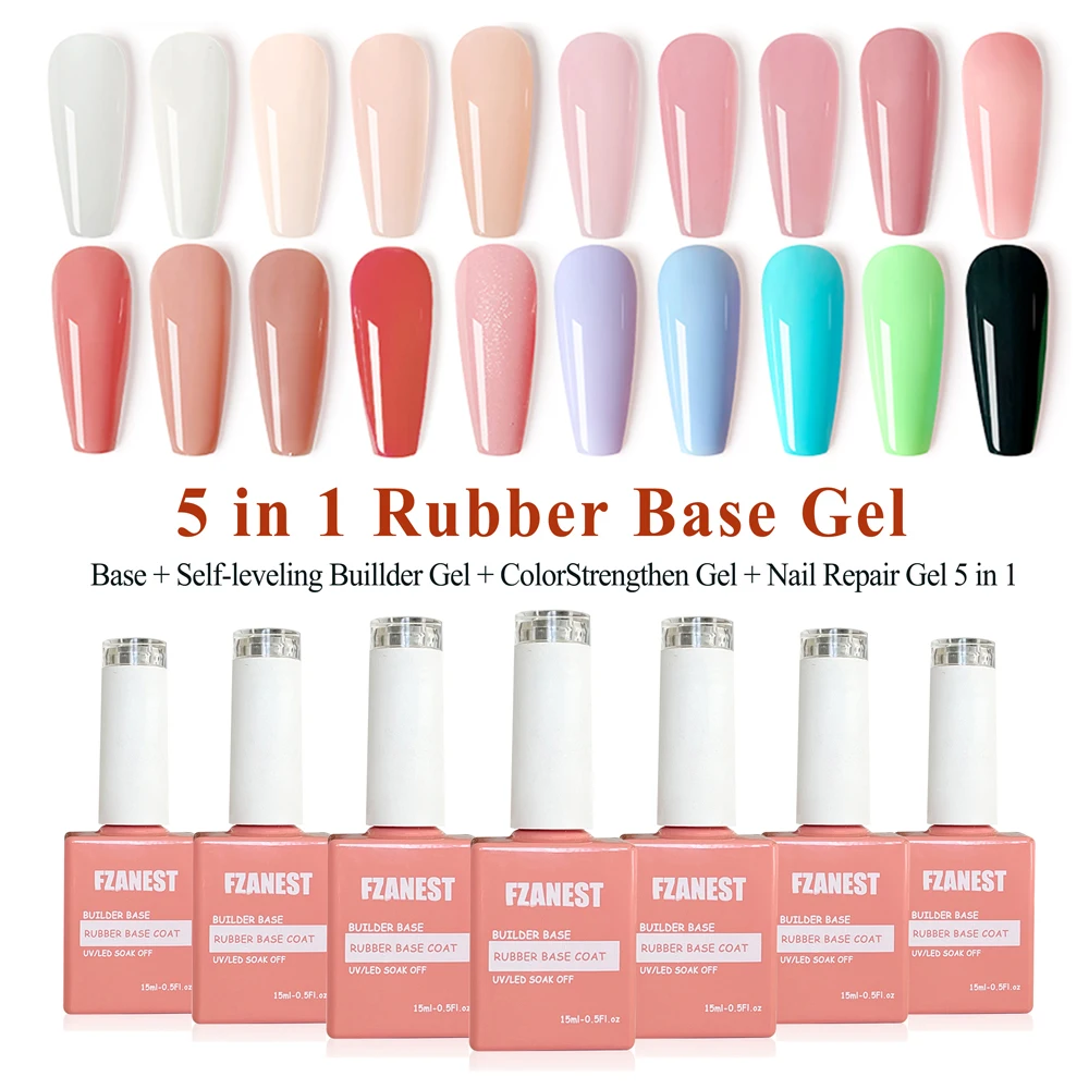 FZANESTBuilderExtensionGelinaBottleKit5in1RubberBaseGel