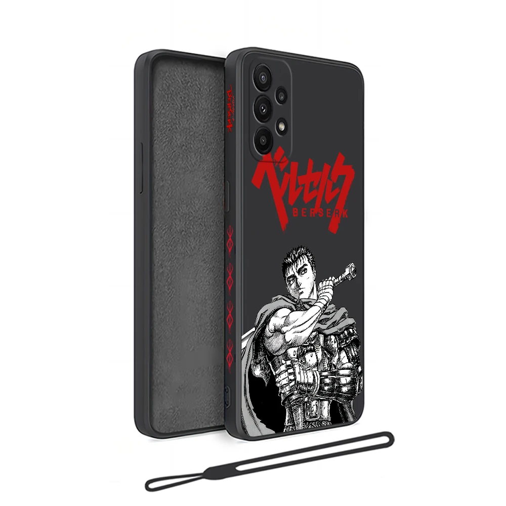 thumbnail image 1 of Funda de teléfono Berserk Anime para Oneplus Nord 3 2 9R 9 8T 8 7 7T Pro 6 5G, cubierta de silicona líquida con correa de mano, 1 of 5