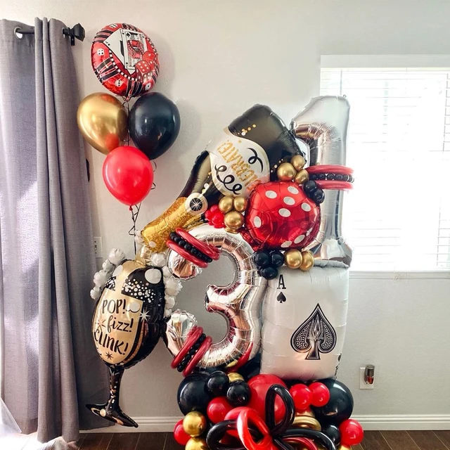 Carta Regalo Compleanno Abacus - 2 Fogli Palloncini Nero/Oro Con Etichette - Foto 8