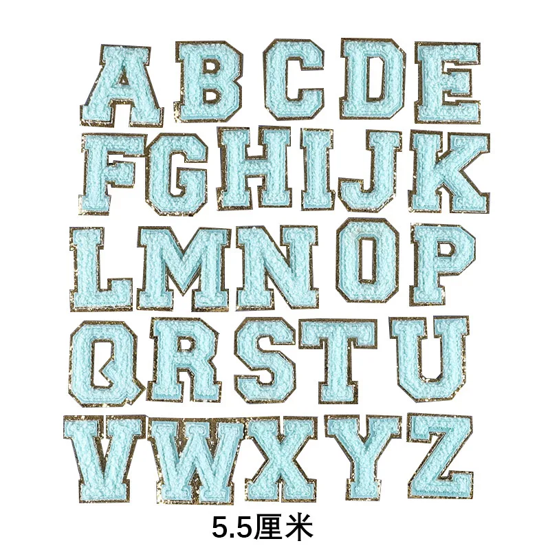 A-Z 5.5cm Adhesive Letter Patches Towel Chenille Embroidery For PVC Pouch  DIY Customized Phrase Craft Stick-on Patches - AliExpress