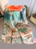 180*90cm Luxury Brand Women Summer Silk Scarves Shawl Lady Wrap Soft Female Europe Designer Beach Bandanna 2024 New 6