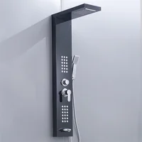Shower Panel SS304 Tower System Stainless Steel 5 in 1 Multi-Function Shower Panel For Home Hotel Resort Split Type 1