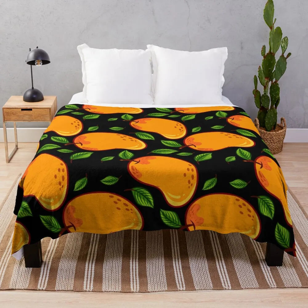 

Mango Pattern|Cute Mango Throw Blanket Beach Blanket Decorative Sofa Blanket