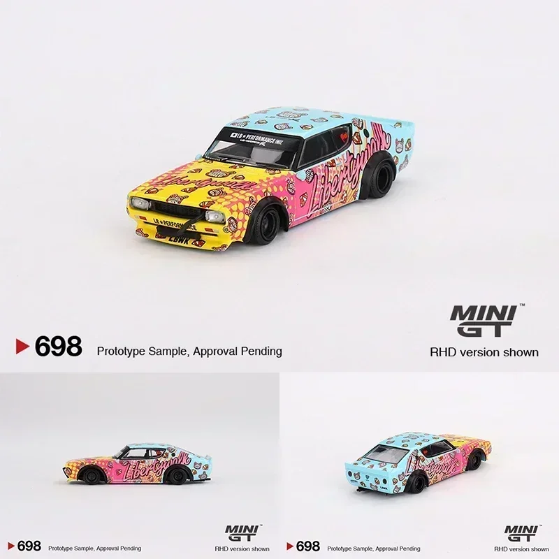 In Stock MINIGT 1:64 LBWK Skyline Kenmeri KUMA KPGC110 LBWK R35 35GT-RR Diecast Car Model Toys 4