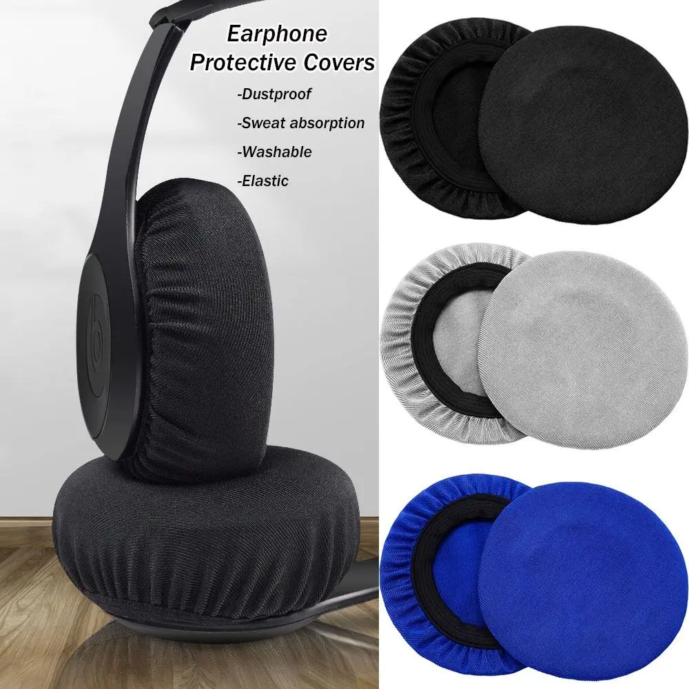 4 PCS Breathable Elastic Earpad Covers Stretchable Washable Headphone Covers Dust Proof Earpad Covers Headphones Protective