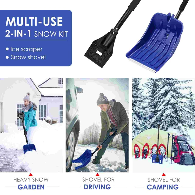 Car Snow Shovel Heavy Duty Snow Remover Car Window Scraper For