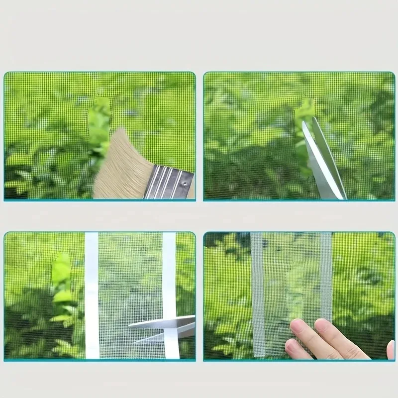 1 롤 5m/196.85in 스크린 수리 테이프 창문 및 문용 플라스틱 패치 - 모기장 수리, 곤충 방지 바닥 배수구