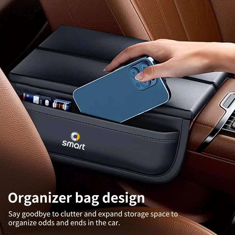 Auto Bracciolo Protector Pad Storage Bag Car Bracciolo Organizer Per Smart Fortwo 451 450 453 Forfour Eq Crossblade Roadster Coupe