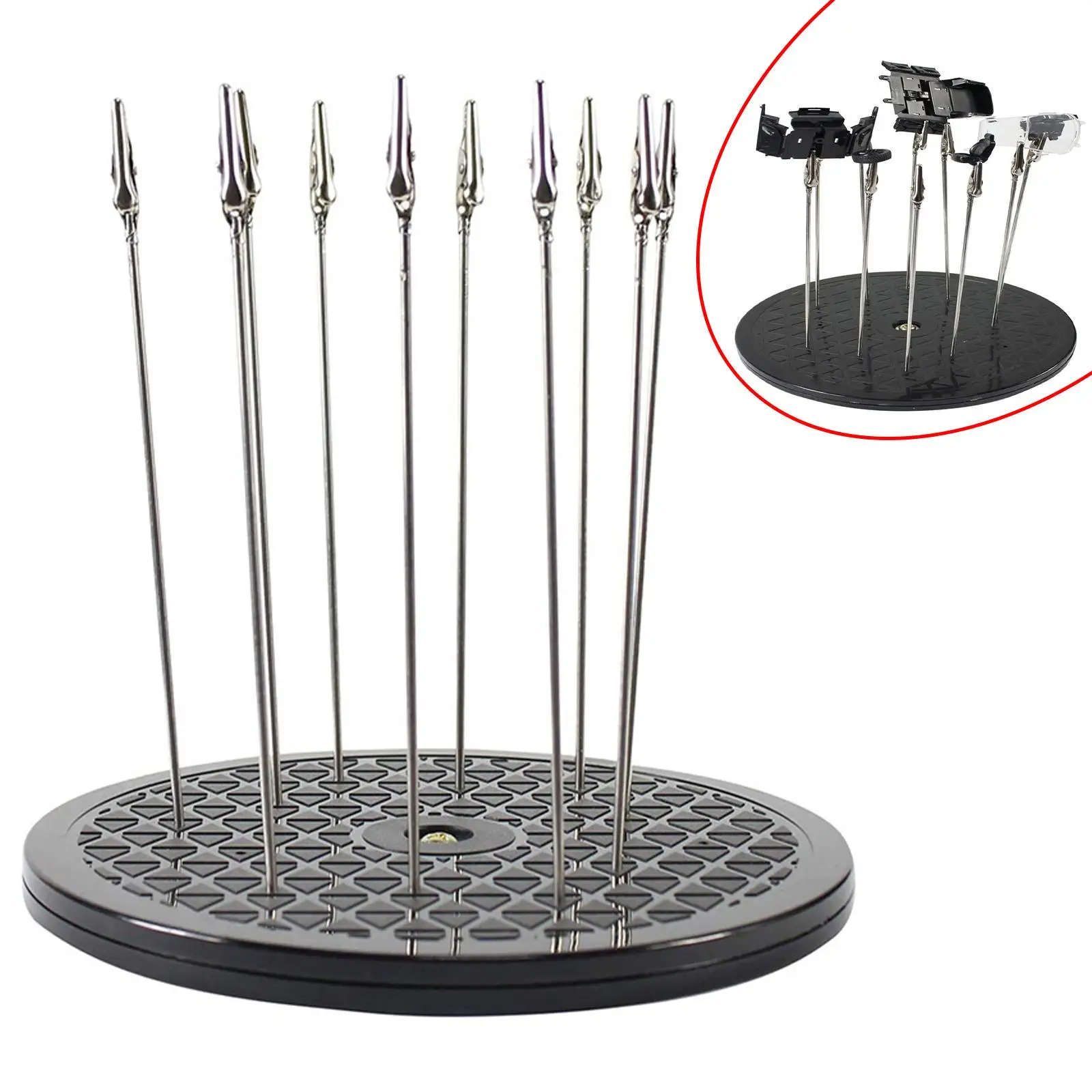 Adjustable Painting Stand with 10 Universal Clips for Model and Hobby Tools