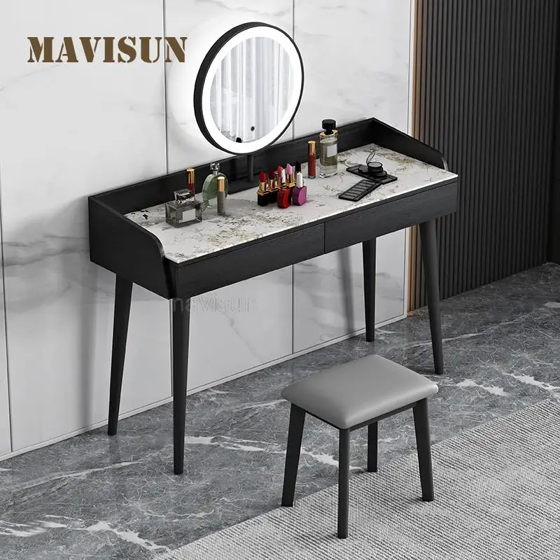 

New Designer Extremely Simple Rock Plate Dressing Table Bedroom Small Household High-QualityBalcony Furniture FGM