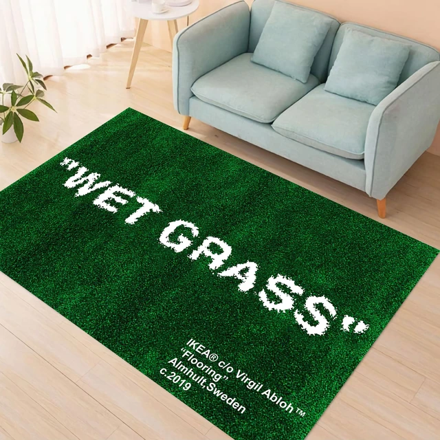 Wet Grass Rug, Bathroom Rug, Wet Grass Patterned Rugs, ,popular Rug,indoor  Rug,rug,non Slip Soft-thick Rugs, Washable Rug, for Living Room 