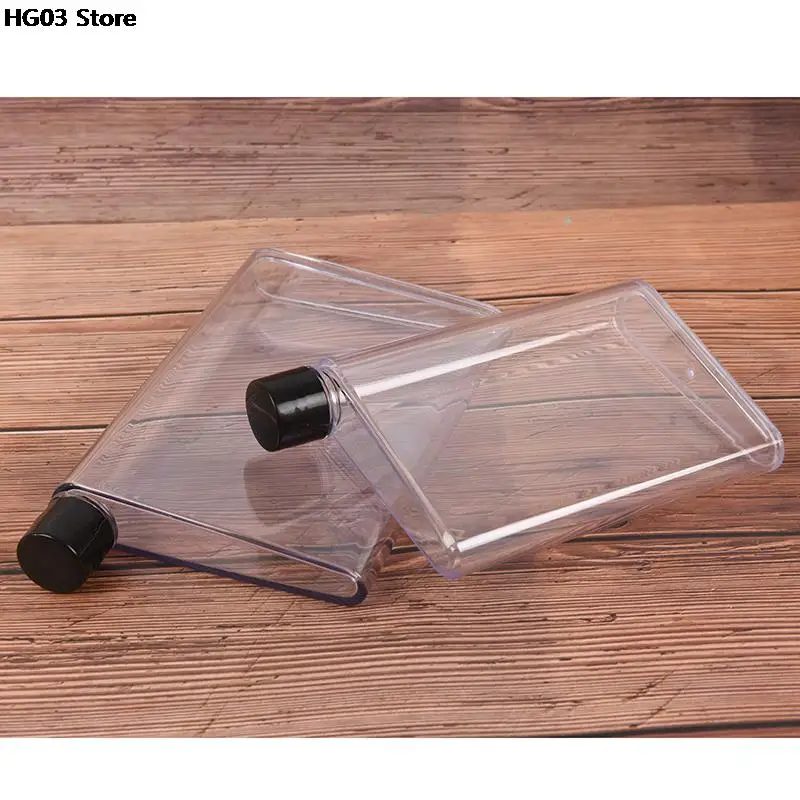 Plastic Water Bottle 1 PC Handy Portable Flat Kettle A5/A6 Notebook Paper Scrub