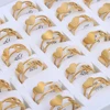 36 Pcs/lot A-Z 26 Letters Heart Stainless Steel Rings for Women Initial Alphabet Couple Ring Female Jewelry Best Friend Gifts 4