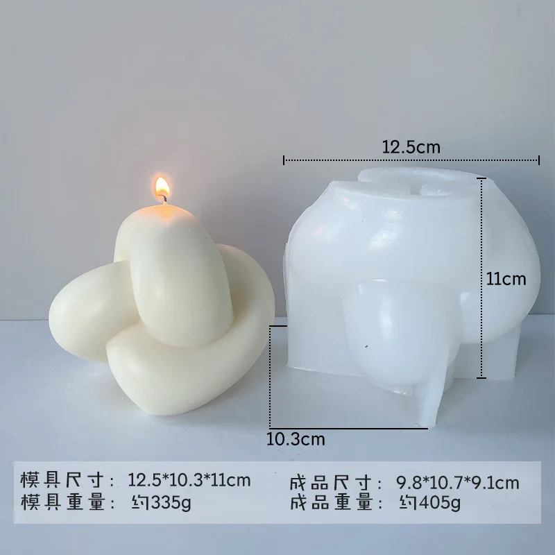 

Large Rope Knot Candle Silicone Mold for Handmade Chocolate Decoration Gypsum Aromatherapy Soap Resin Candle Silicone Mould