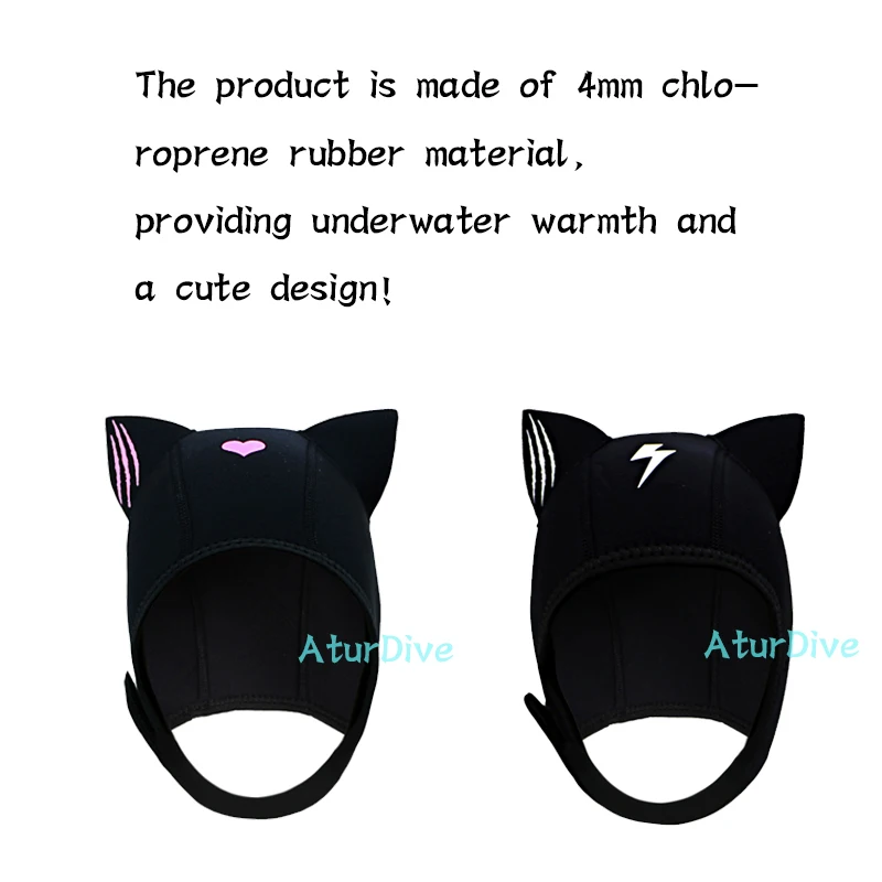 Adult Sunscreen Ultraviolet Diving Cap Cartoon Diving Winter Swimming Snorkeling diving hood for Male and Female Children 2