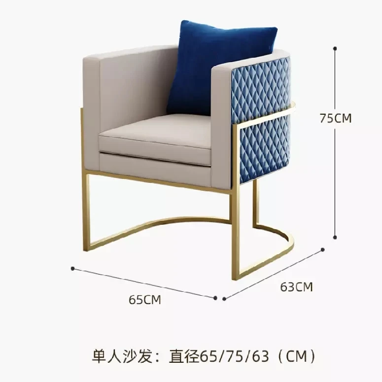 YOUTAI Multifunctional Northern European Leisure Cafe Reception Room Metal Sofa Furniture Set