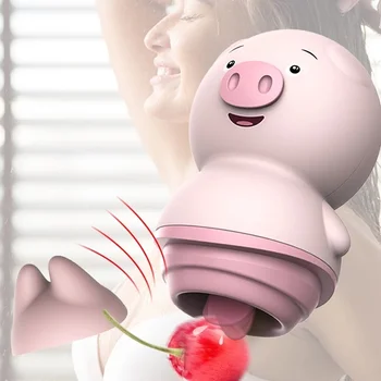 Female Tongue Licking Vibrator Anal Clitoris Stimulator Nipple Stimulator Soft Cute Pig Tongue Masturbator Erotic Machine Sextoy 5