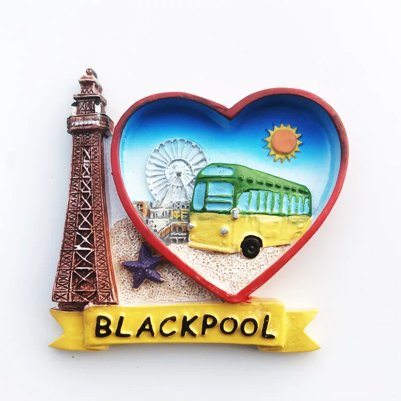 

Fridge Magnet Blackpool Creative Crafts Cultural Landscape Decoration Message Stickers Tourism Souvenirs
