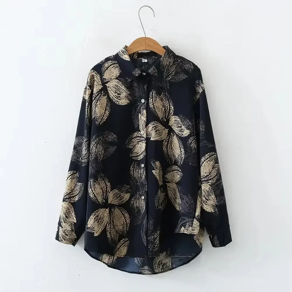 Camicetta Moda Casual Camicie estive per donna Abbigliamento Abbigliamento donna T-shirt vintage Y2k Top Tees Streetwear Stampa Autunno - immagine 6