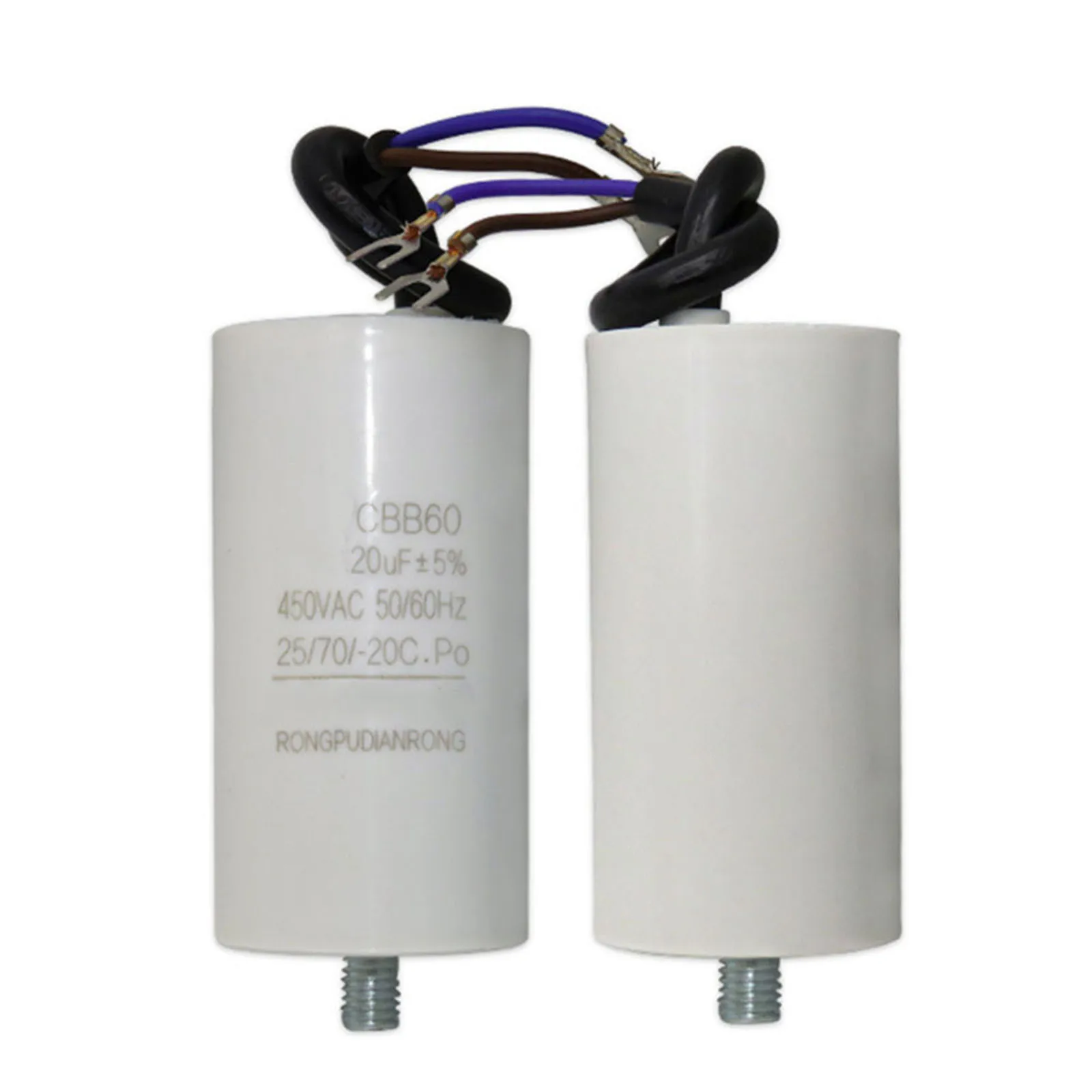 

Single-phase Motor Start Capacitor Start Capacitor Starting Capacitor Thickened Edges Toward Cable With Leads Wire