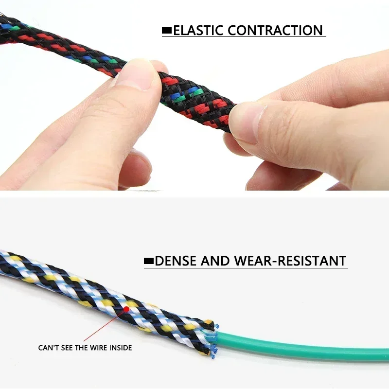 Durable Braided Wire Sleeve, Insulated Cable Protection Sheath