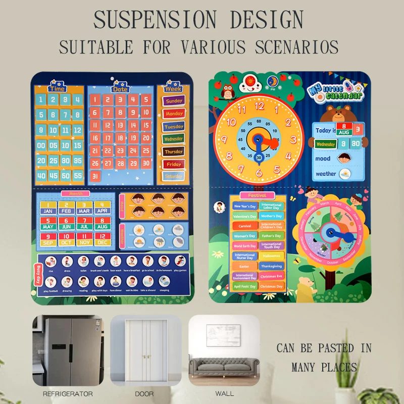 Dry Erase Calendar The Peanutshell Learning Calendar Wall Chart – Interactive Pocket Chart For Toddlers & Kids | Homeschool & Classroom Circle Time Board Whiteboard Calendar - View #6