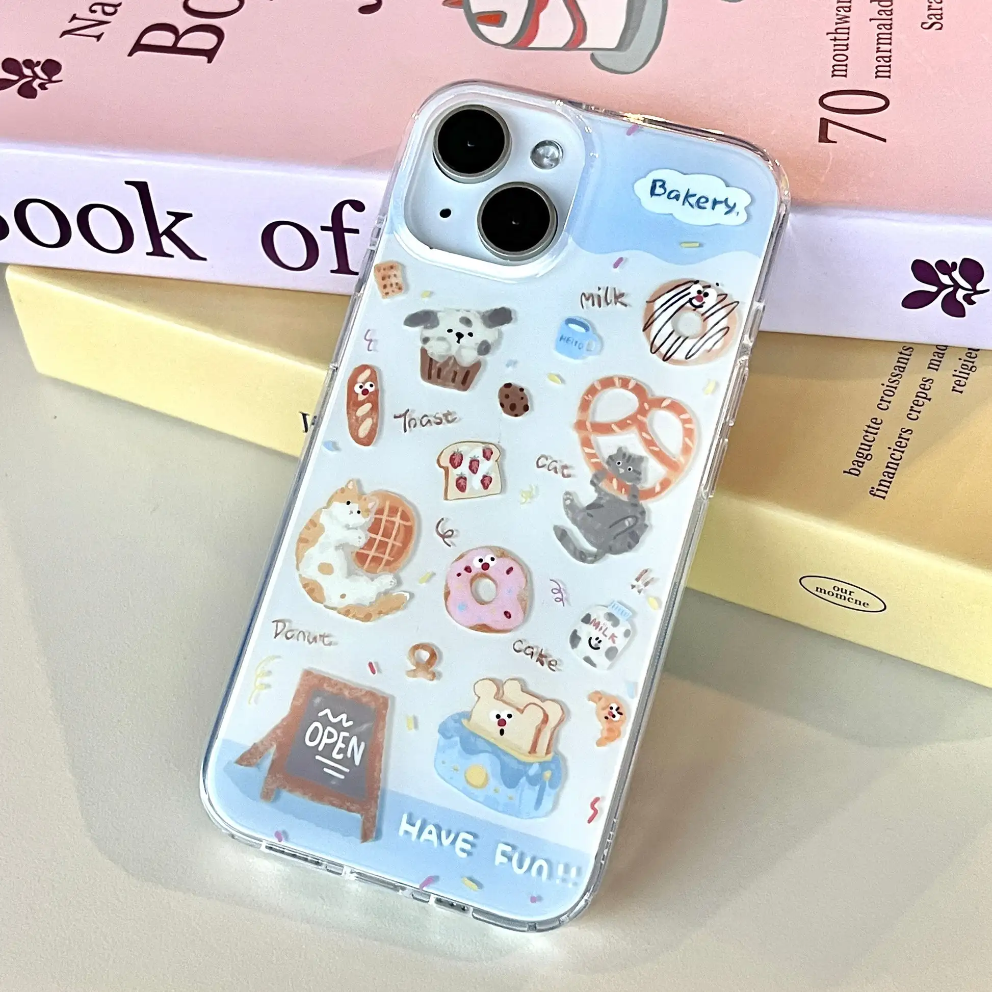Luxury Cute Doodles Feather Texture Phone Case
