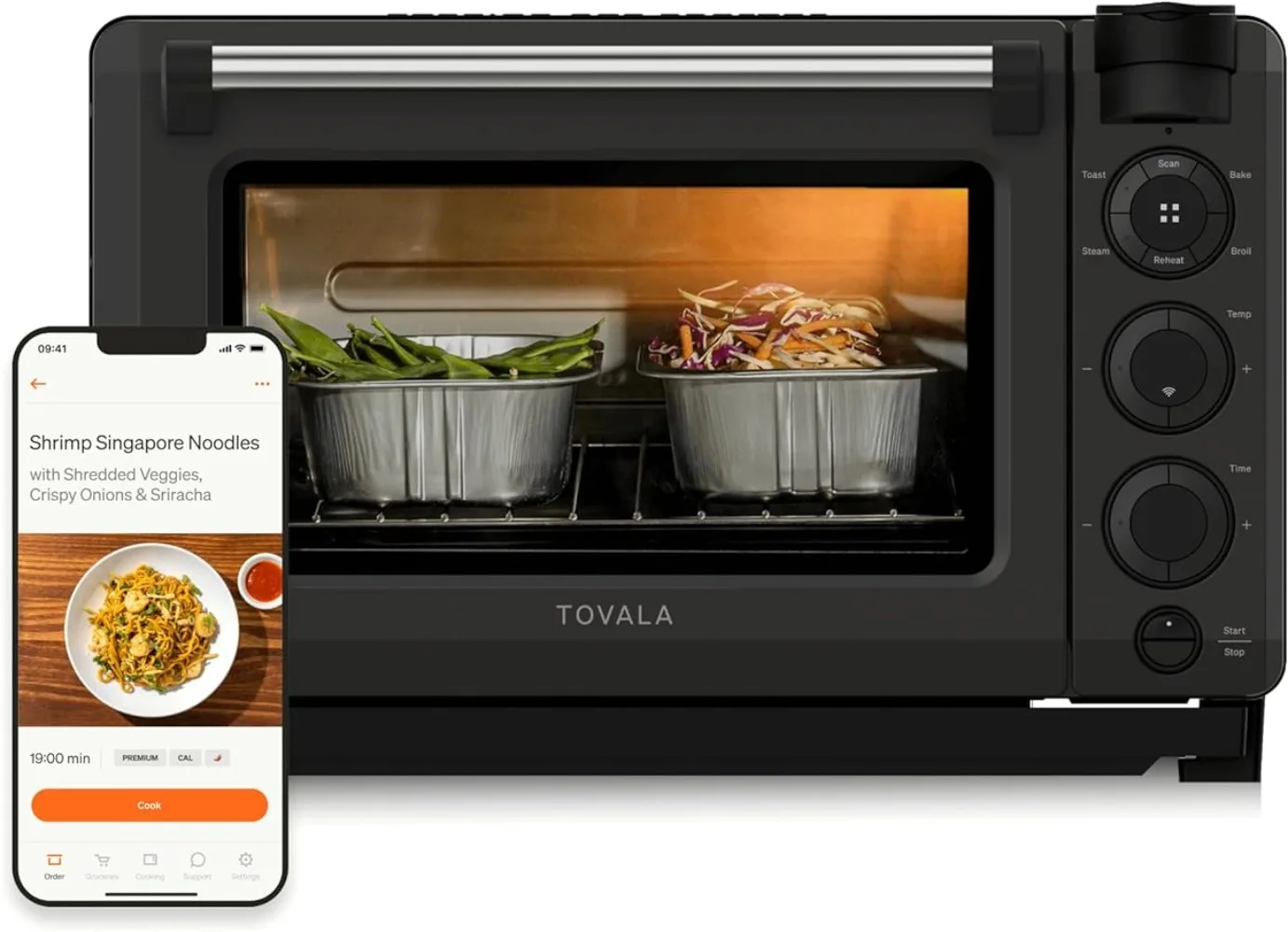 Tovala Smart Oven, 5-in-1 Air Fryer Oven Combo - Air Fry, Bake, Bake &  Reheat - Smartphone Console Face Convection - AliExpress