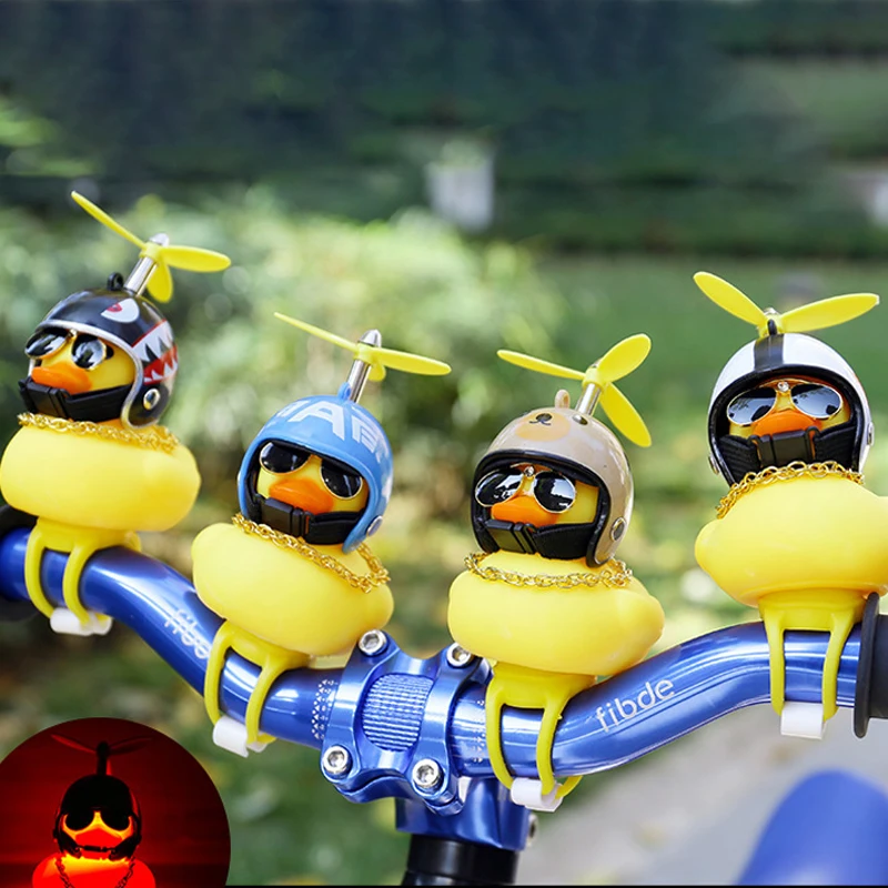 

Bicycle Small Yellow Duck Airscrew Helmet Standing Duck Broken Wind Duck Bike Motor Riding Cycling Bicycle Accessories