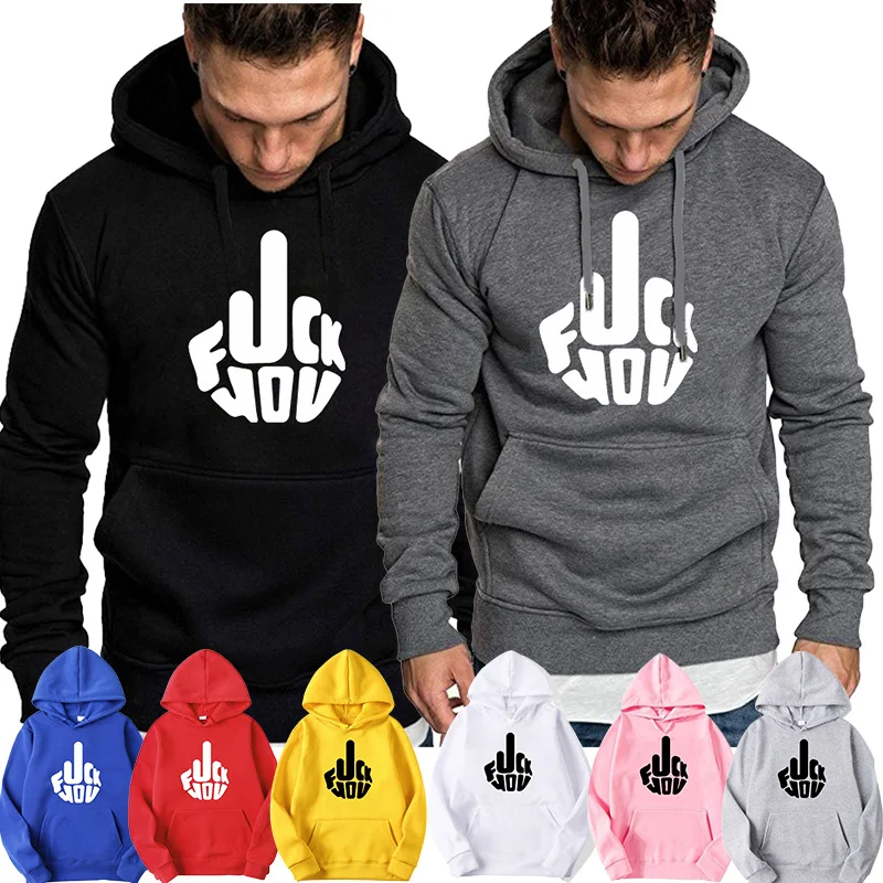 

New Printed Fashion Men's Cotton Long sleeved Sports Hooded Sweatshirt Hooded Pullover Autumn Outdoor Leisure Hoodie