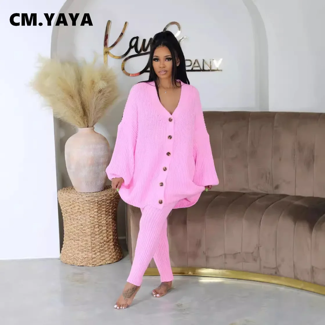 CM.YAYA Women's Set satin Short Sleeve Turtleneck Shirt+wide Leg Pants 2024 Fall Streetwear OL Two 2Piece Sets Outfits Tracksuit