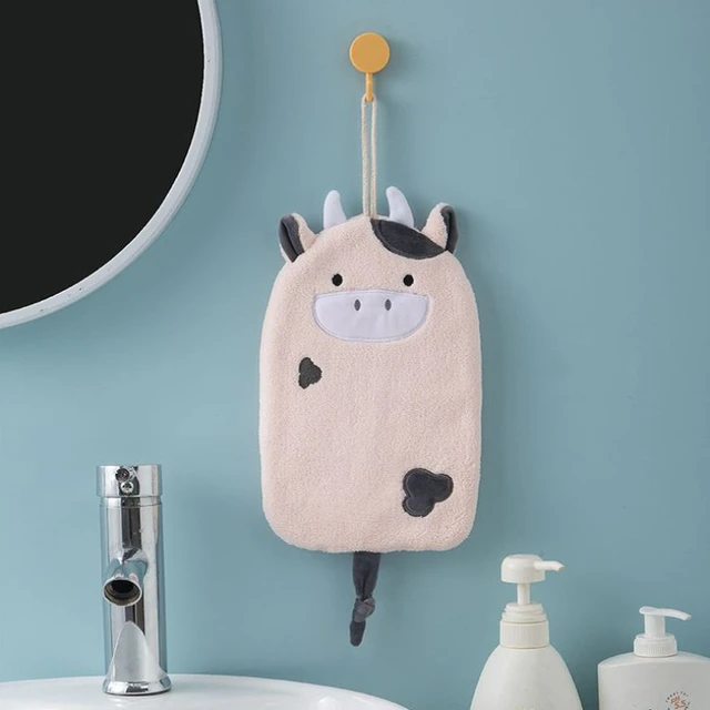 Kéz Törülköző Aranyos Állati Kézi Törölköző Mosdókönyv Gyermekeknek Állat Törölközők Erős Víz Felszívódás Lógó Kawaii Törülközők - Image 3